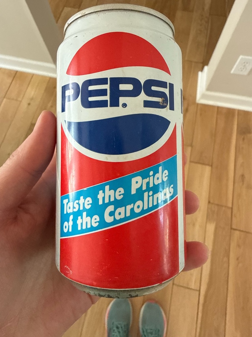 Vintage Pepsi Red White Blue Retro Cola Can - Taste the Pride of the Carolinas
